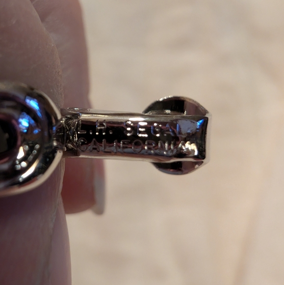 Vintage L.H. Segal California Silver Tone Clip On Statement Earrings - Picture 5 of 5